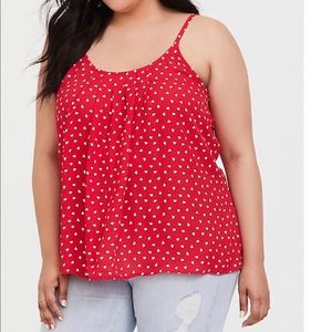 Plus Red Cami Blouse